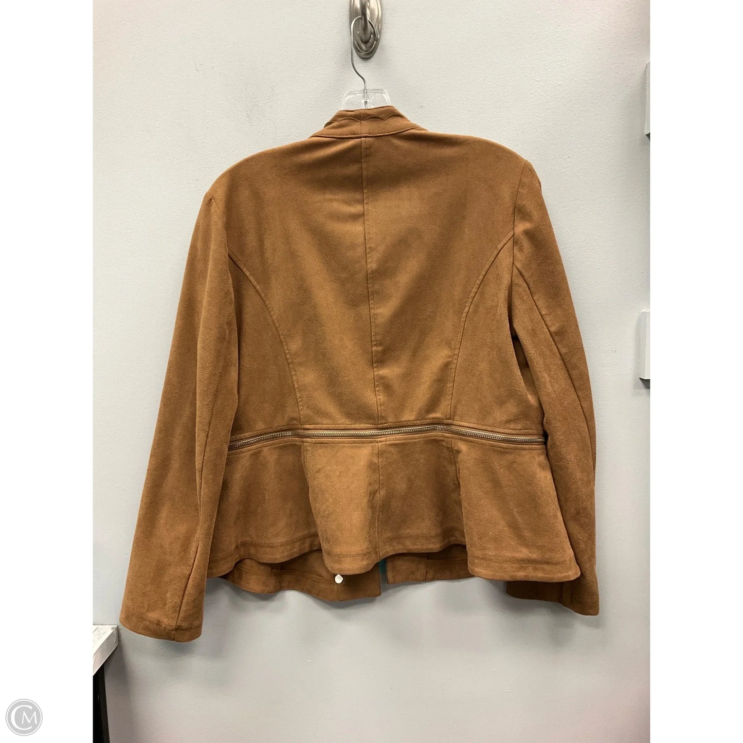 Jacket Moto By Chicos In Brown, Size: M
