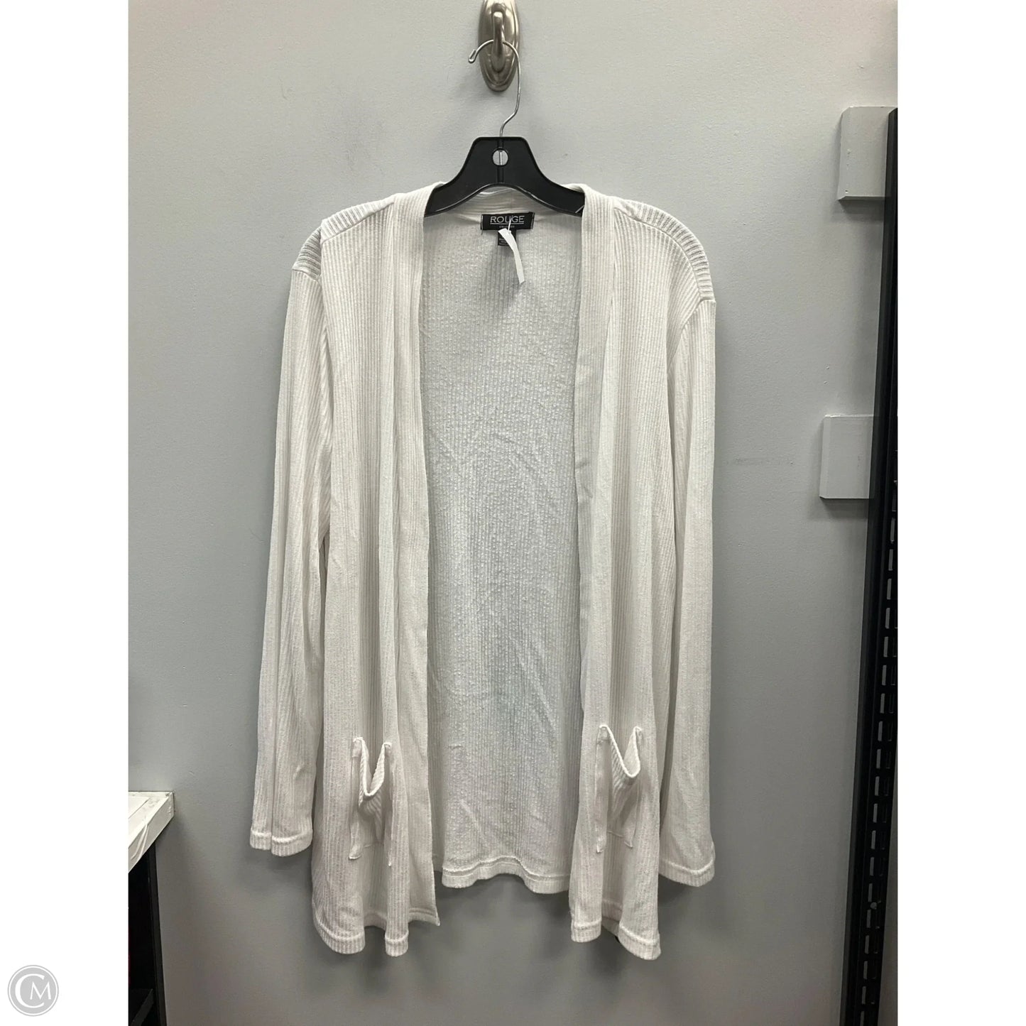 Cardigan By Rouge In White, Size: 1x
