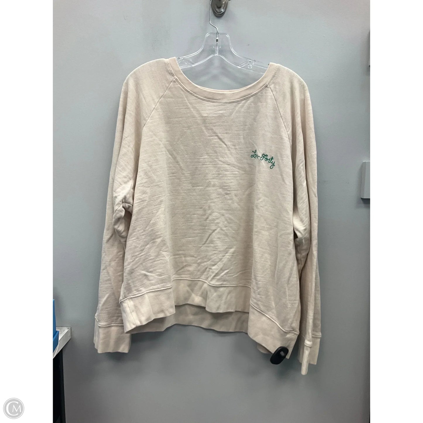 Top Long Sleeve By J. Crew In Cream, Size: 2x