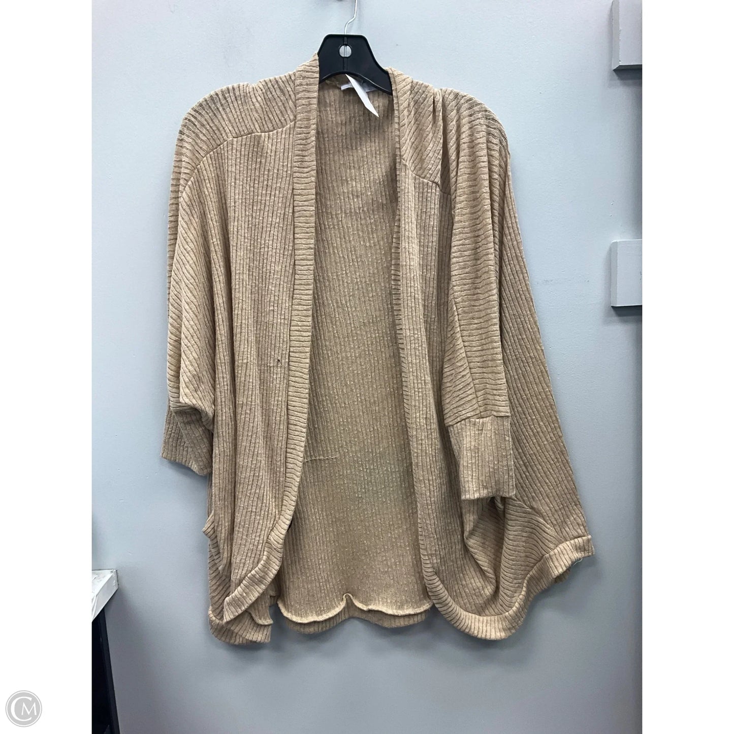 Sweater Cardigan By Clothes Mentor In Tan, Size: M