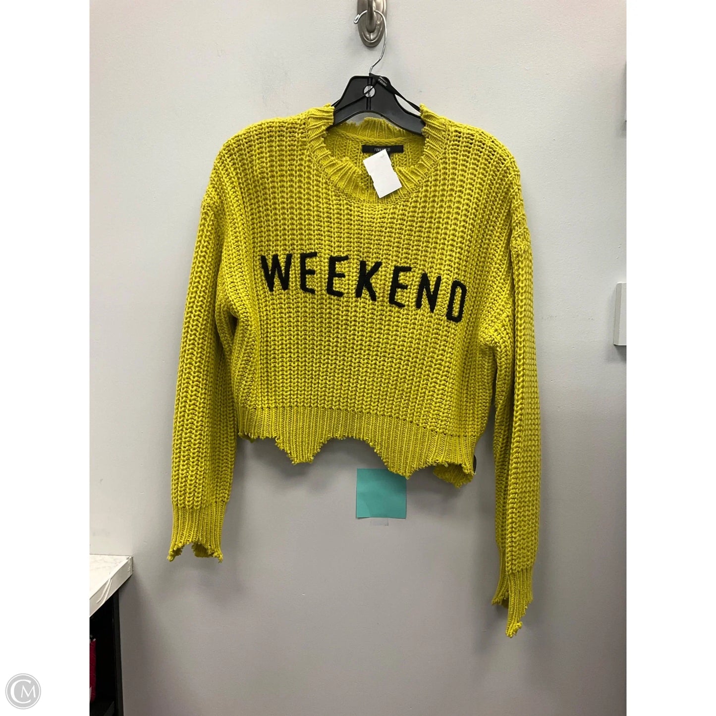 Sweater By Forever 21 In Yellow, Size: S