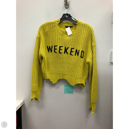 Sweater By Forever 21 In Yellow, Size: S