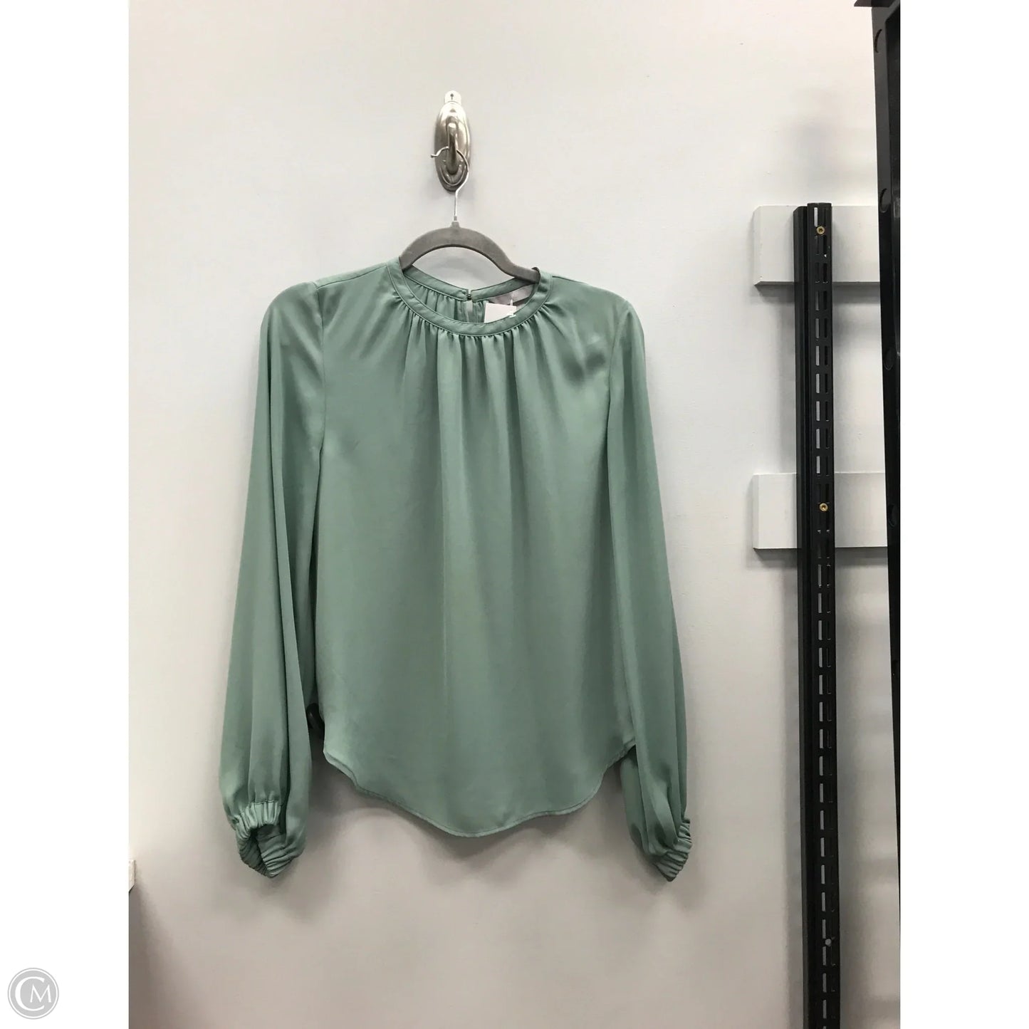 Top Long Sleeve By H&m In Green, Size: Xxs
