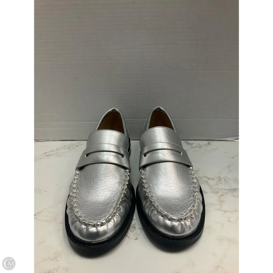 Shoes Flats By Loft In Silver, Size: 7.5
