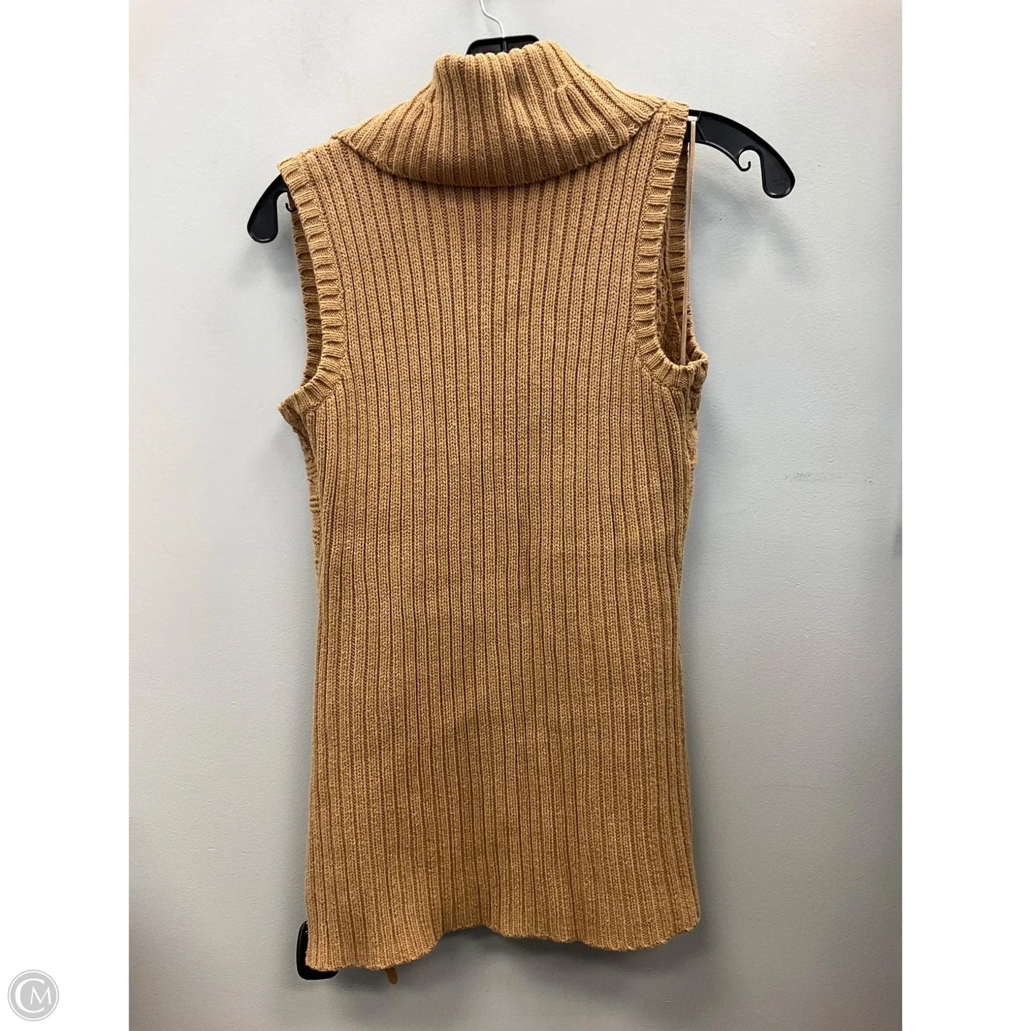 Vest Sweater By Lauren By Ralph Lauren In Tan, Size: M