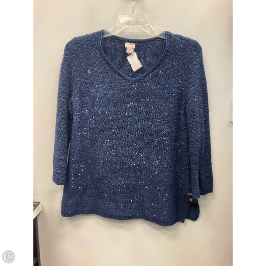Sweater By Chicos In Blue, Size: M