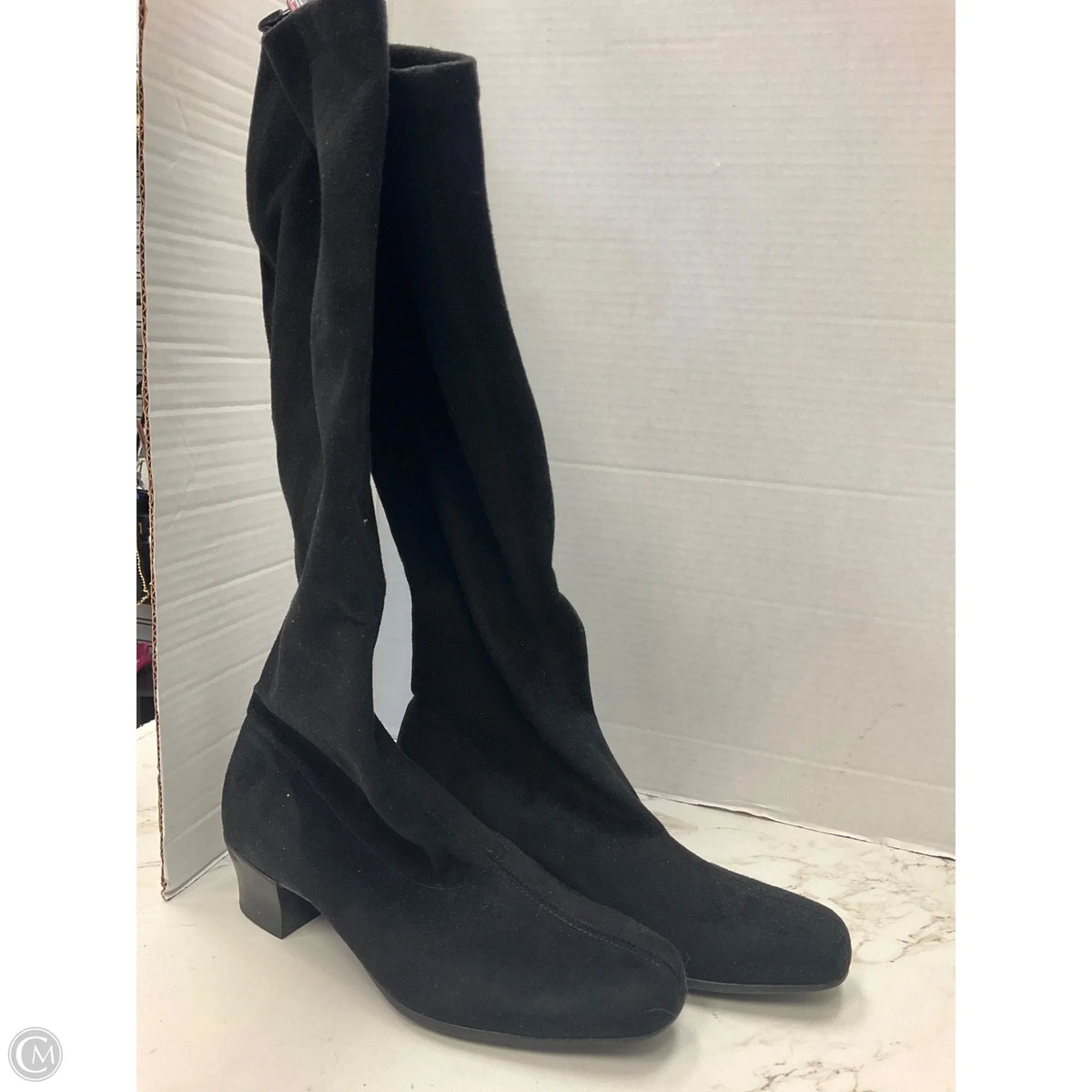 Boots Mid-calf Heels By Munro In Black, Size: 7