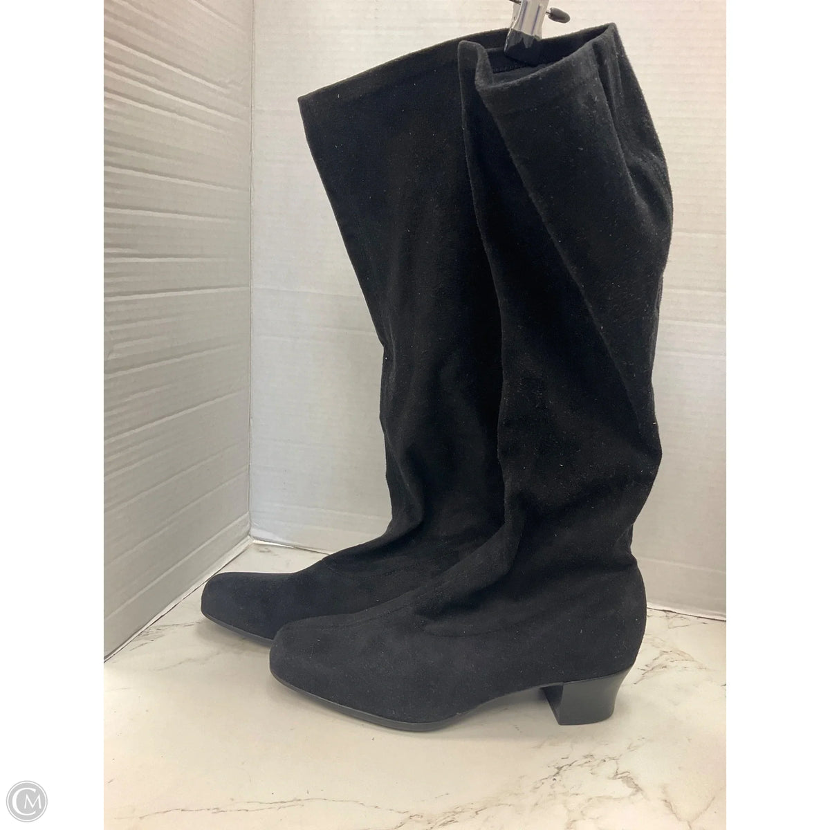 Boots Mid-calf Heels By Munro In Black, Size: 7
