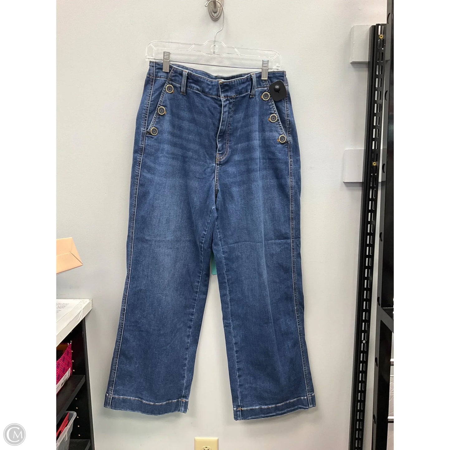 Jeans Wide Leg By Talbots In Blue, Size: 12p