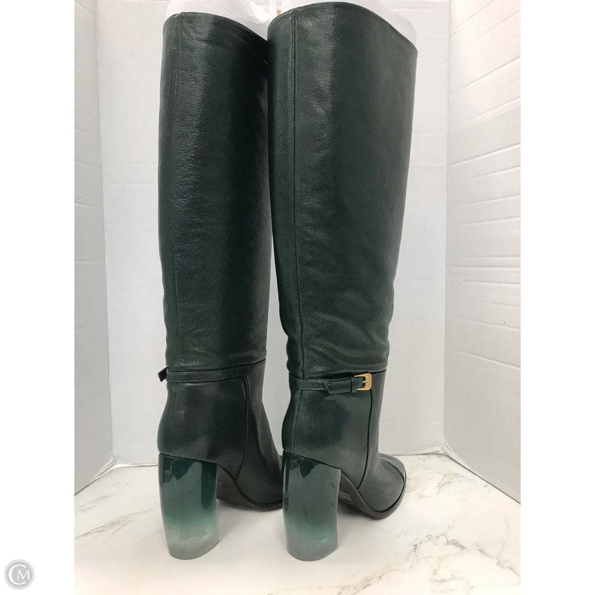 Boots Designer By Tory Burch In Green, Size: 9