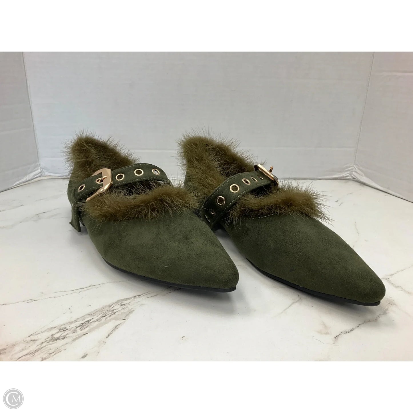 Shoes Flats By Clothes Mentor In Green, Size: 7.5