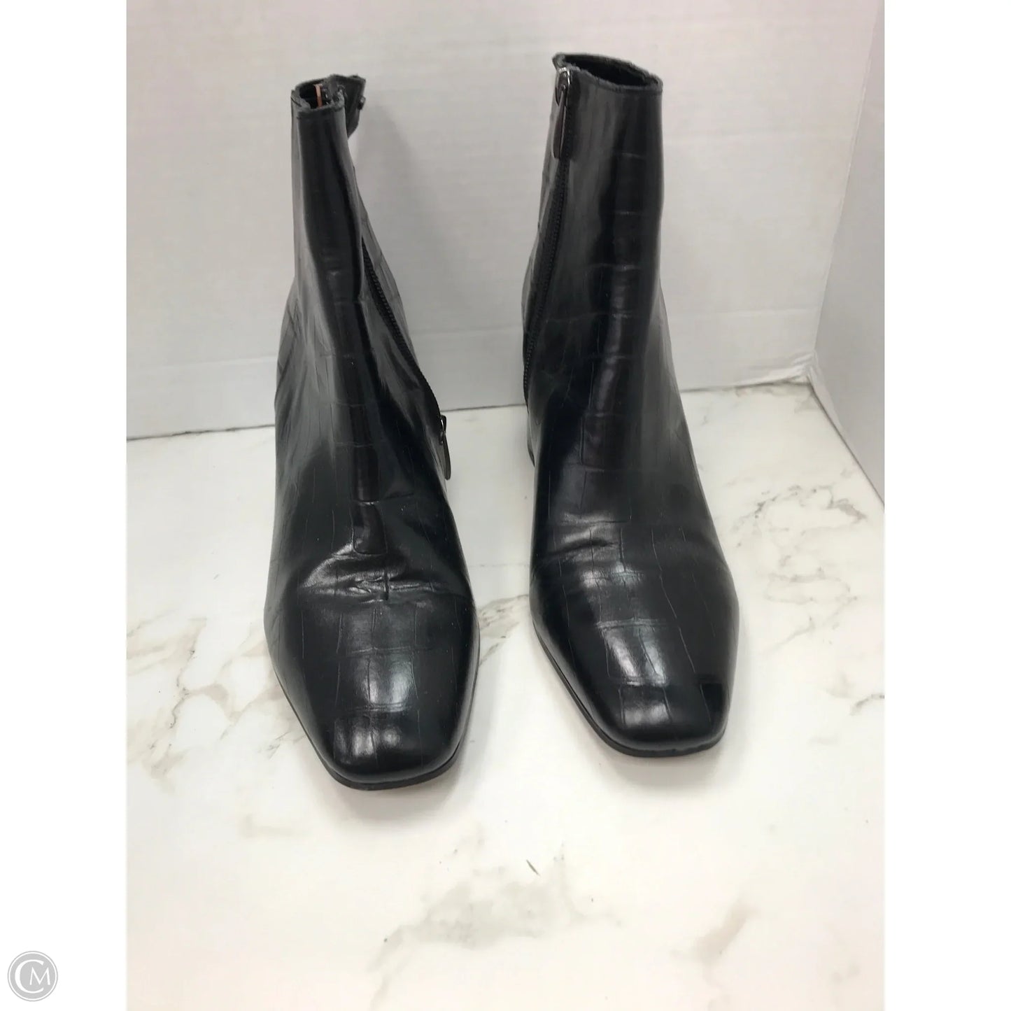 Boots Ankle Heels By Franco Sarto In Snakeskin Print, Size: 8.5