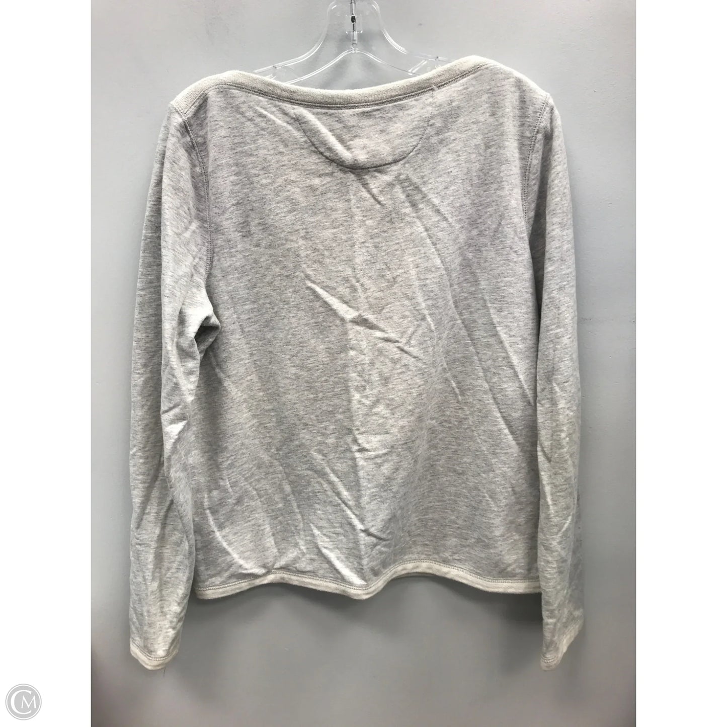 Athletic Top Long Sleeve Crewneck By Champion In Grey, Size: M