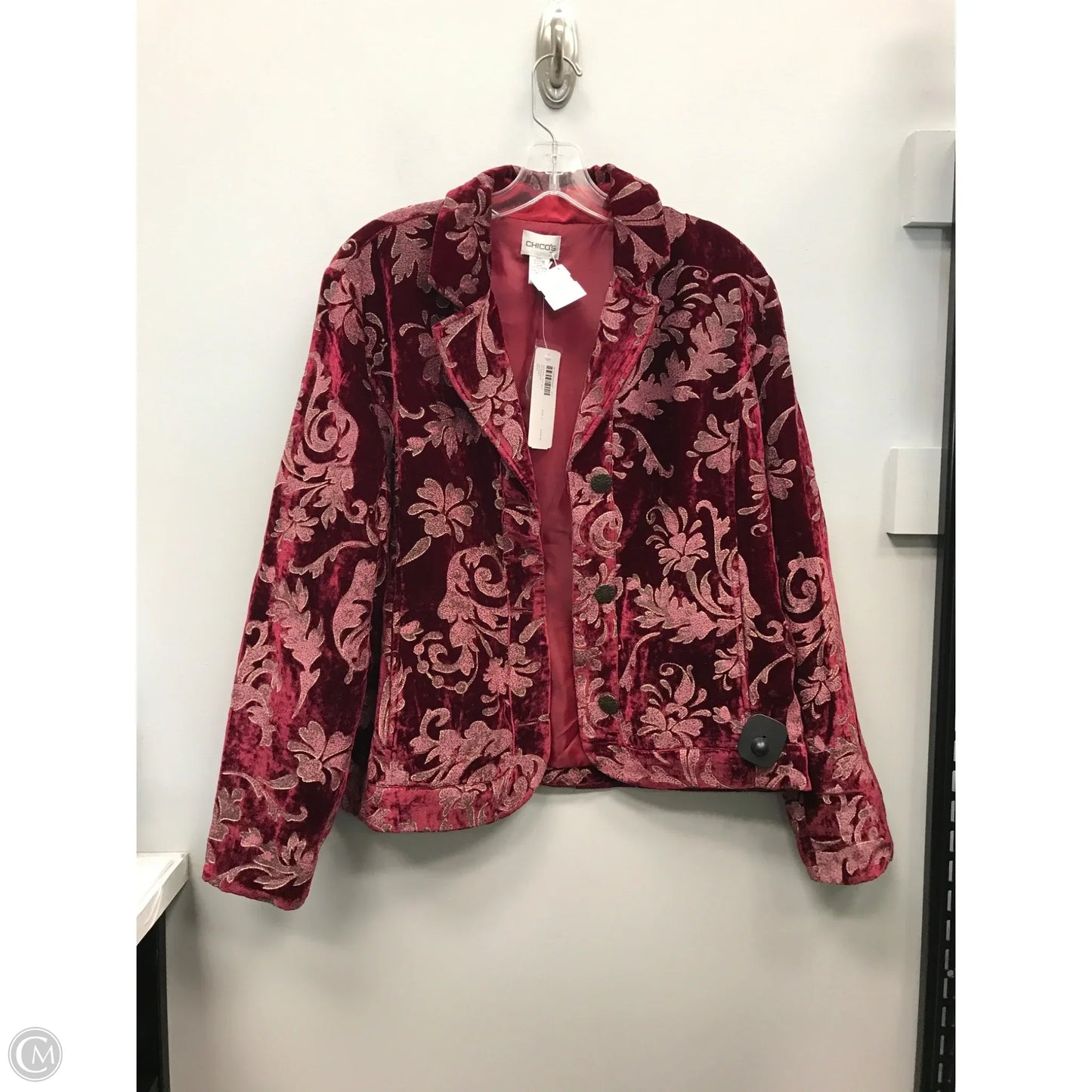 Blazer By Chicos In Red, Size: 2