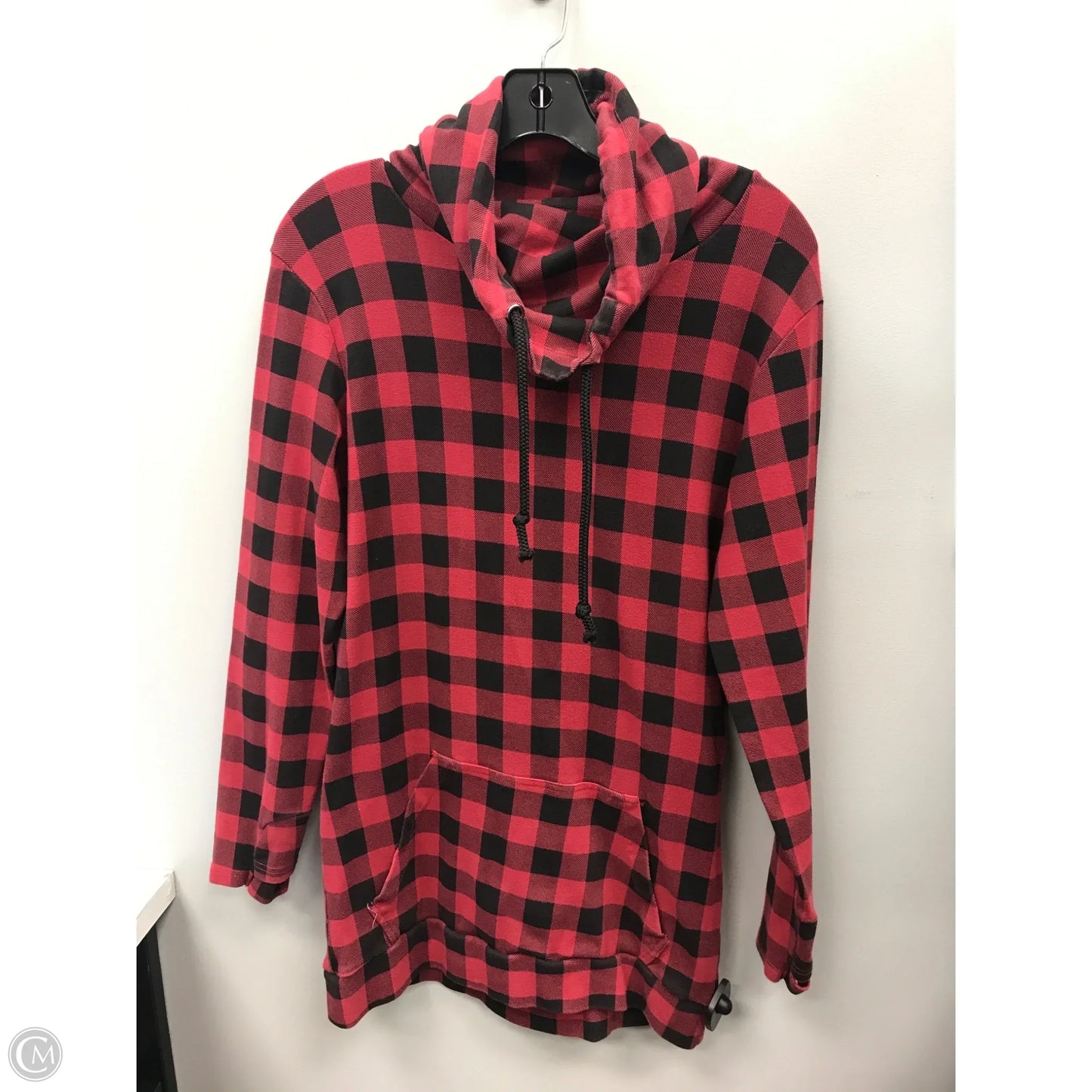 Sweatshirt Collar By Chelsia Deboar  In Plaid Pattern, Size: L