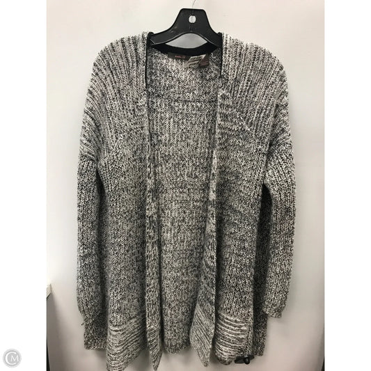 Sweater Cardigan By Heather B In Grey, Size: M
