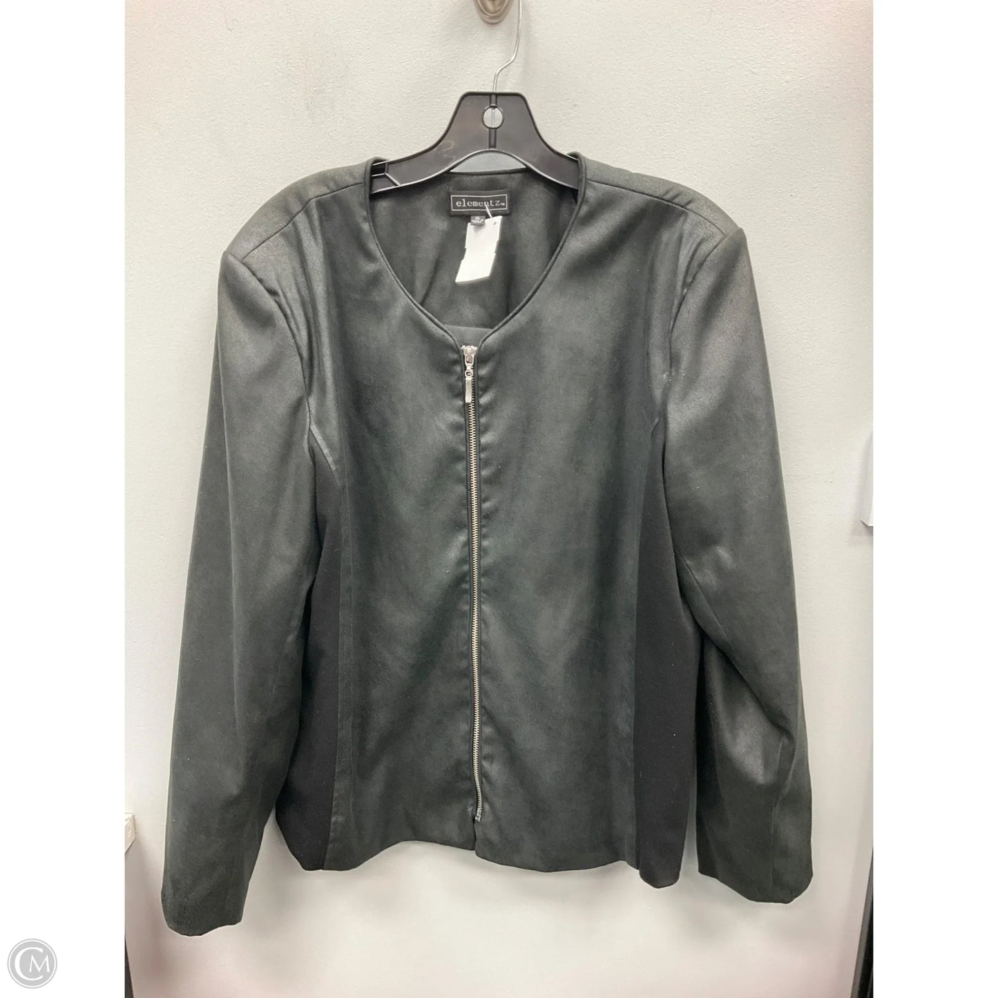 Jacket Moto By Elementz In Black, Size: Xl