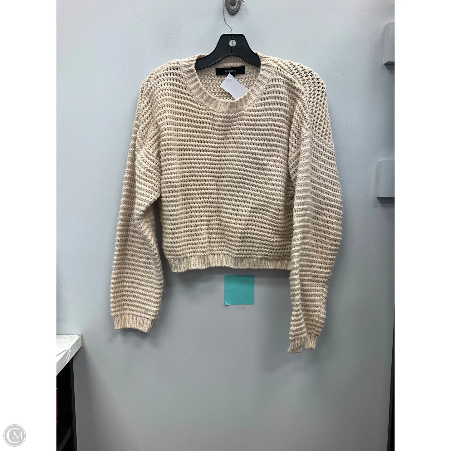 Sweater By Forever 21 In Cream, Size: M
