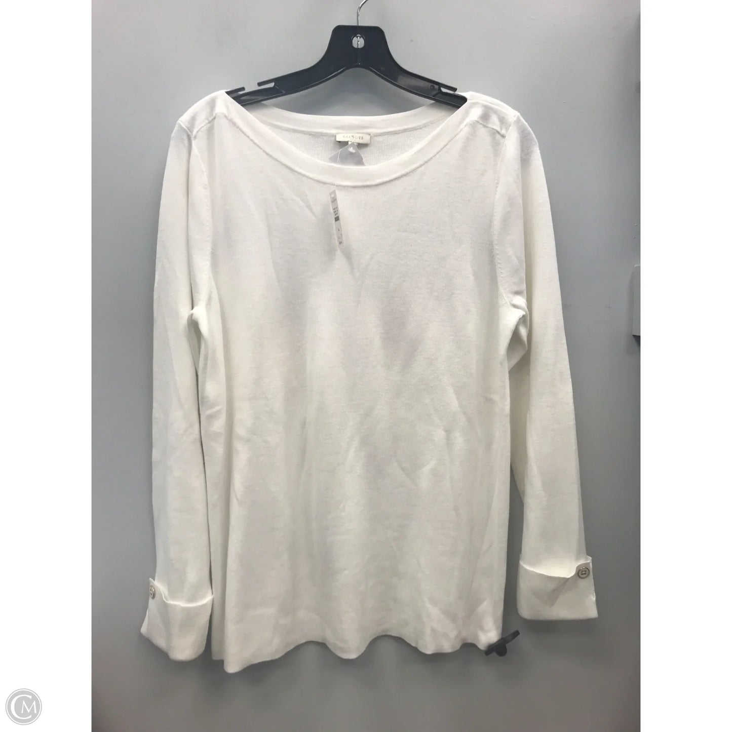 Sweater By Talbots In White, Size: Xl