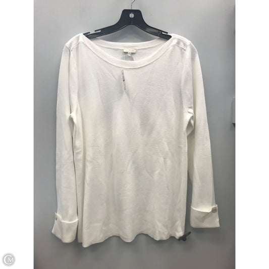 Sweater By Talbots In White, Size: Xl
