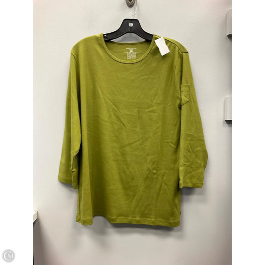 Top Long Sleeve Basic By Jones New York In Green, Size: 2x