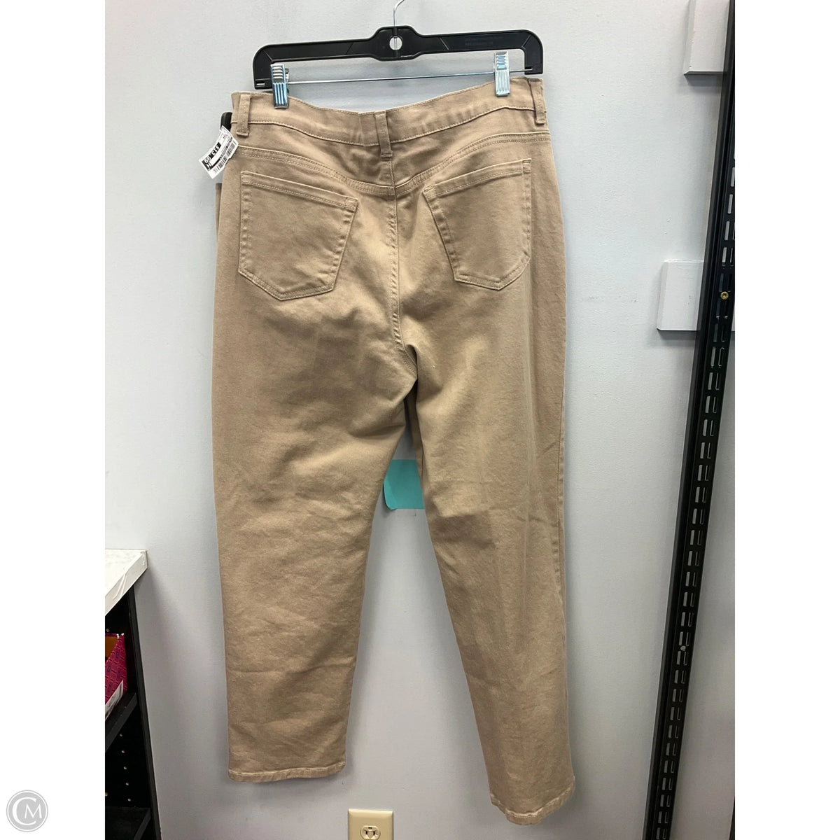 Jeans Straight By Gloria Vanderbilt In Tan, Size: 14
