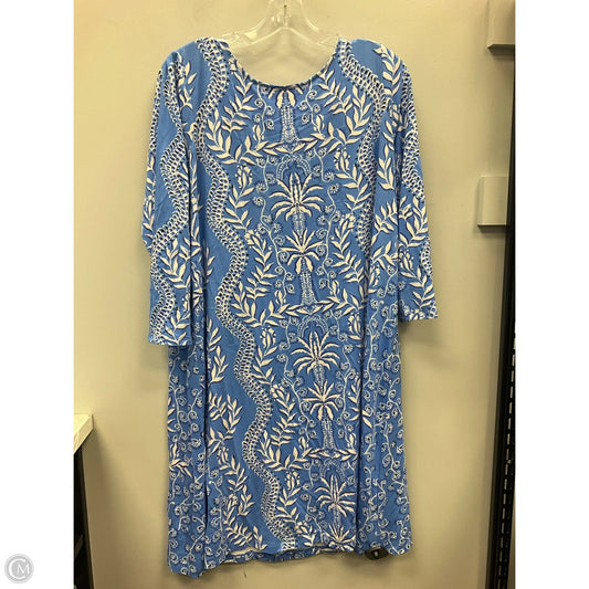 Dress Designer By Lilly Pulitzer In Blue & White, Size: Xl