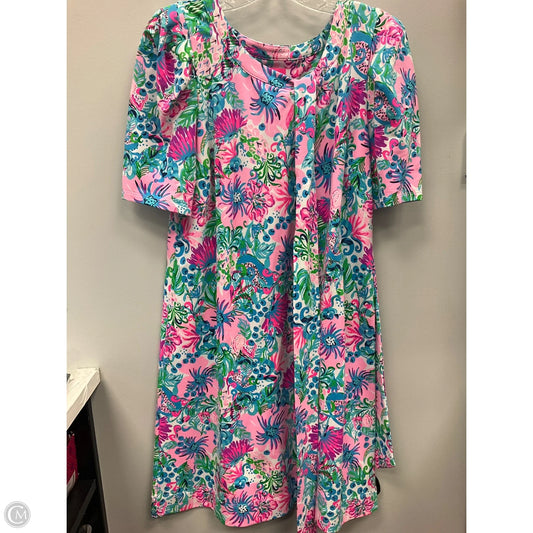 Dress Designer By Lilly Pulitzer In Blue & Pink, Size: Xl