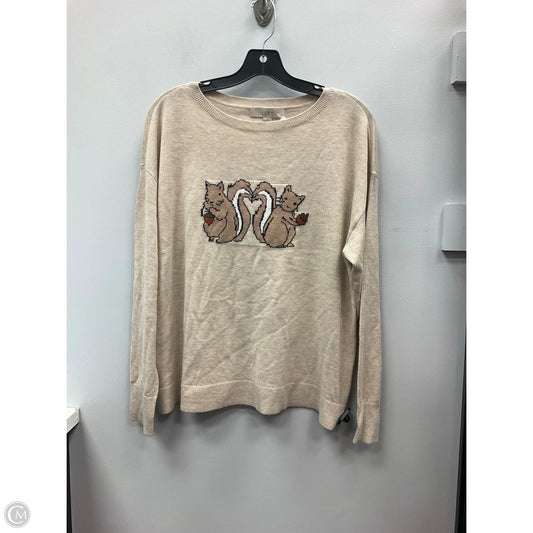 Sweater By Loft In Tan, Size: L
