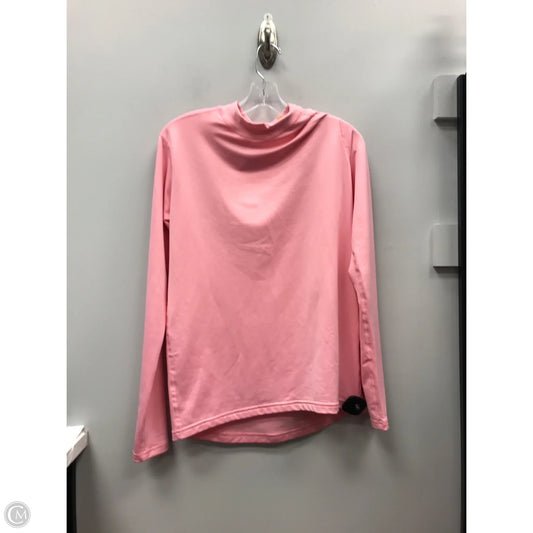 Athletic Top Long Sleeve Collar By Adidas In Pink, Size: Xl
