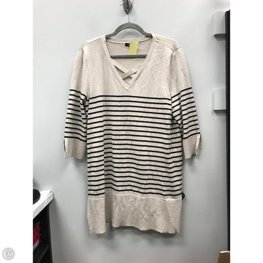 Top Long Sleeve By Roz And Ali In Striped Pattern, Size: 1x