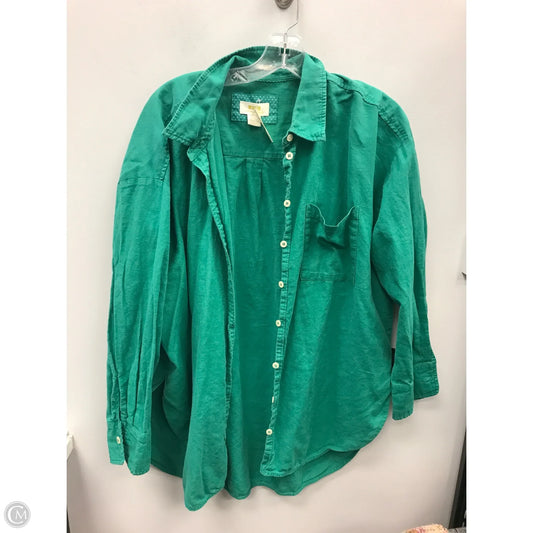 Top Long Sleeve By Maeve In Green, Size: M