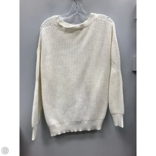 Sweater By Time And Tru In White, Size: M