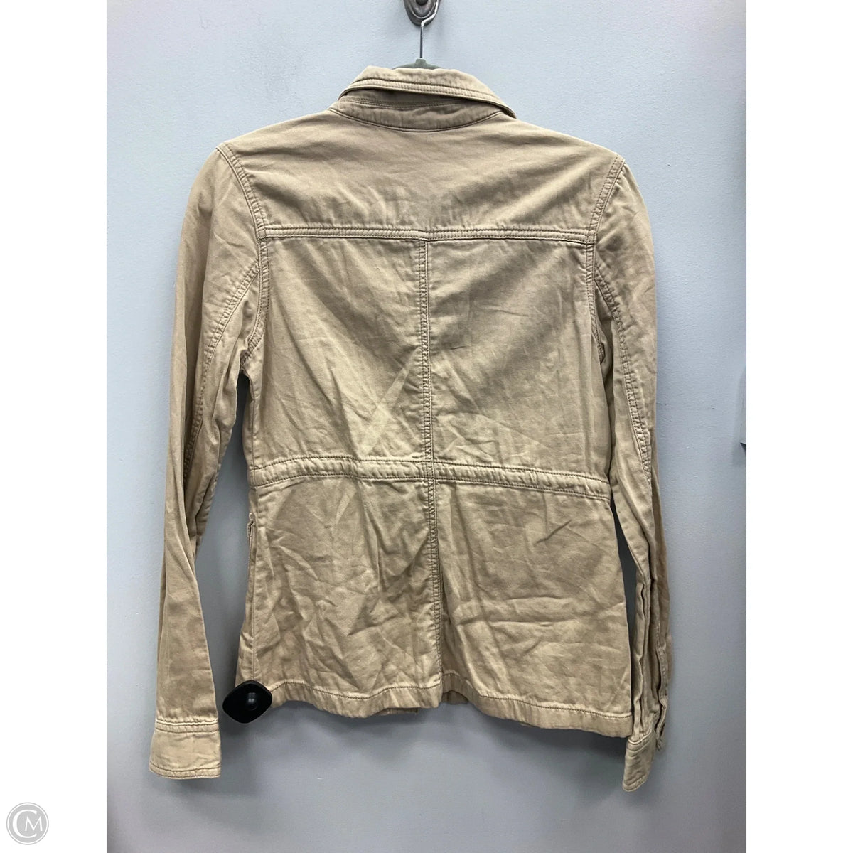 Jacket Shirt By Mossimo In Tan, Size: M