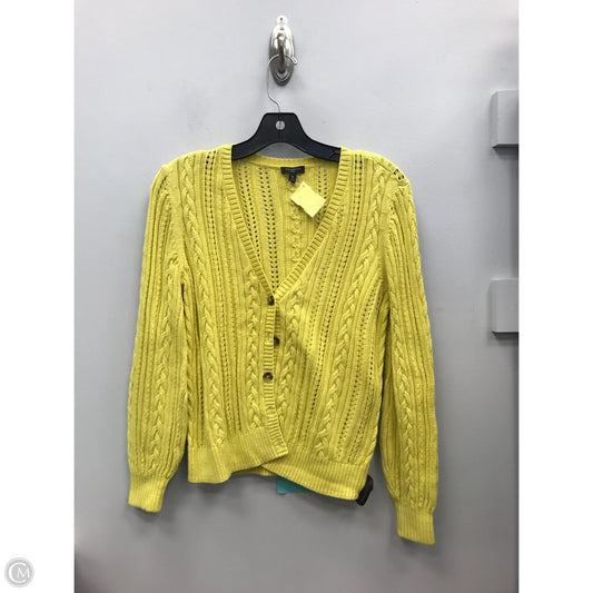 Sweater Cardigan By Talbots In Yellow, Size: Mp