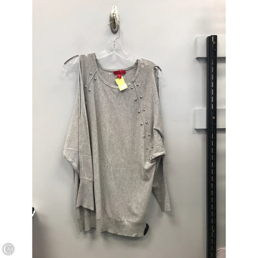 Top Long Sleeve By Jennifer Lopez In Grey, Size: Xl