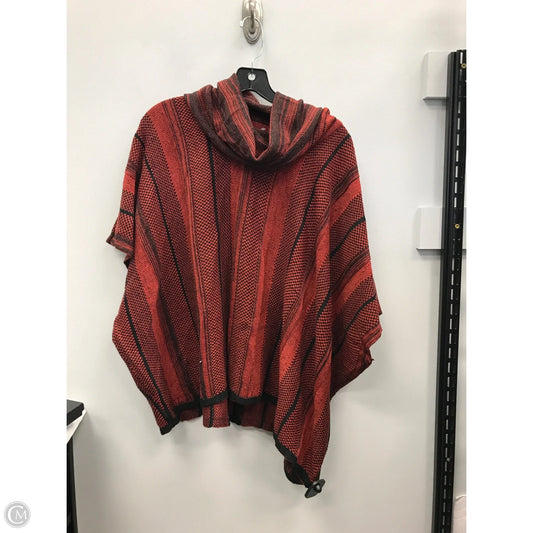 Poncho By Skies Are Blue In Black & Red, Size: M