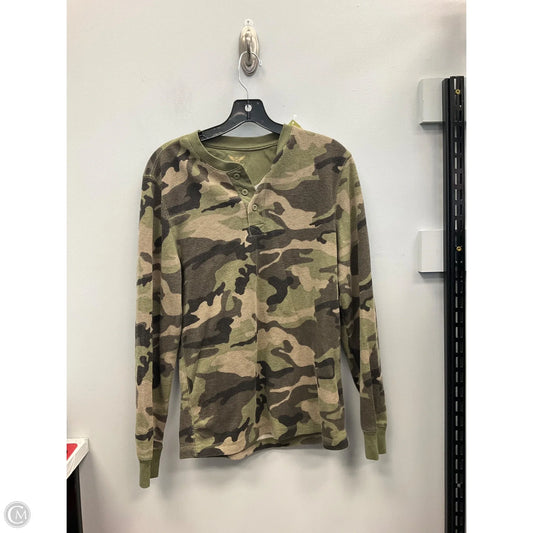 Top Long Sleeve By Faded Glory In Camouflage Print, Size: S