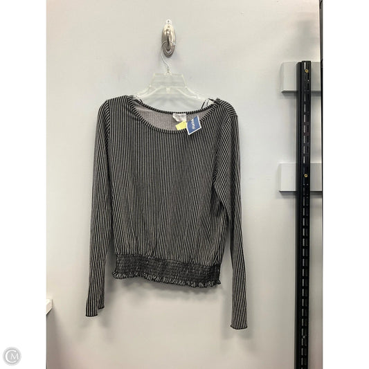 Top Long Sleeve By Sienna Sky In Striped Pattern, Size: M