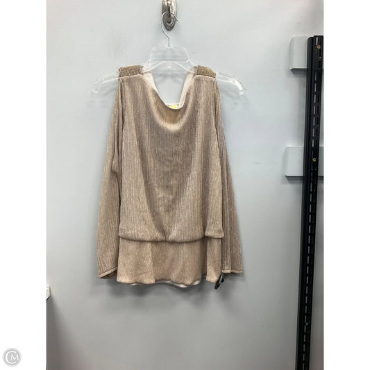Top Long Sleeve By Msk In Gold, Size: Xl