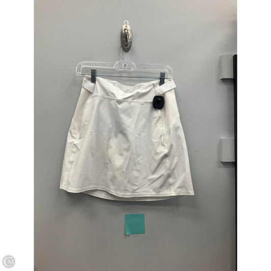 Athletic Skort By Lululemon In White, Size: 6