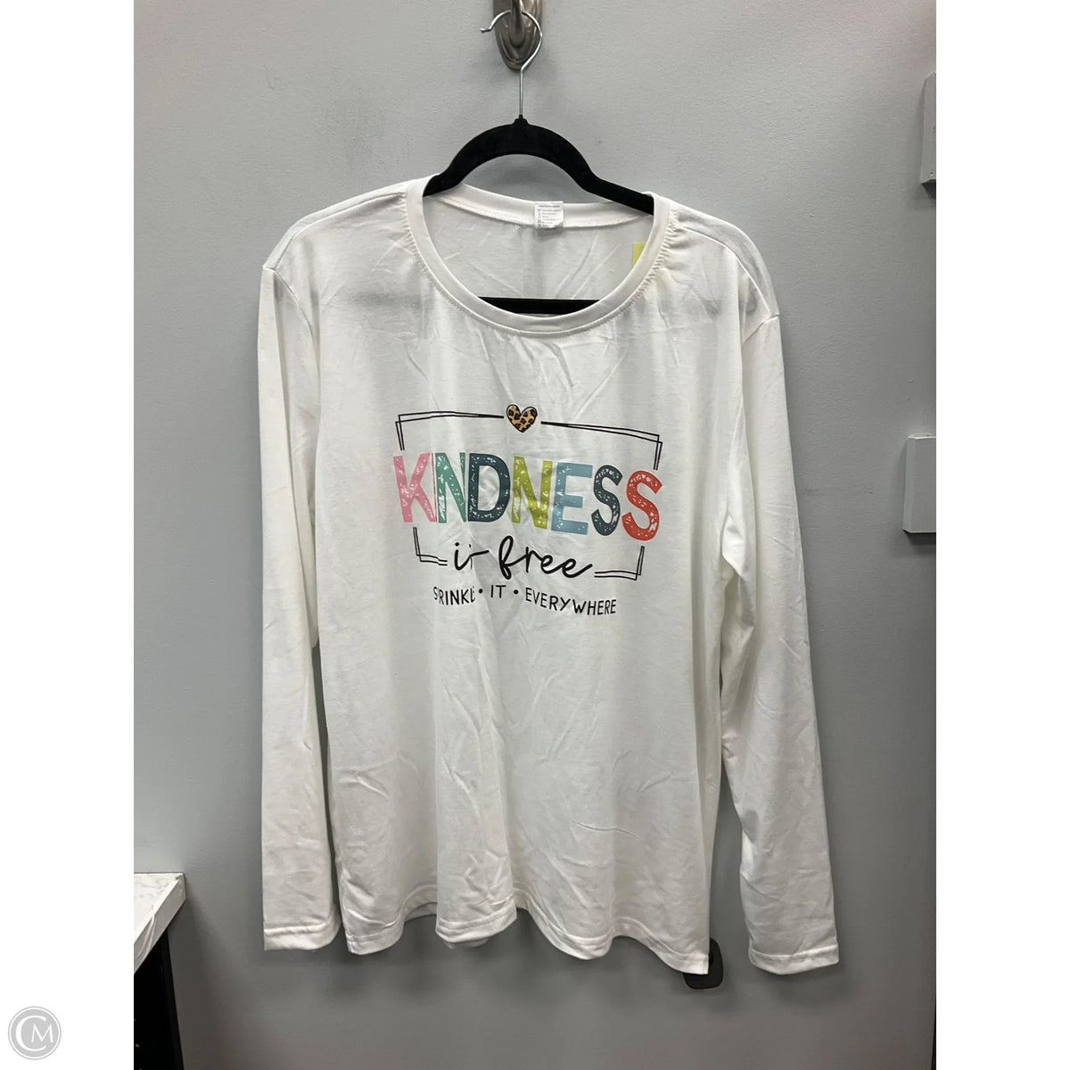 Top Long Sleeve Basic By Clothes Mentor In White, Size: 2x