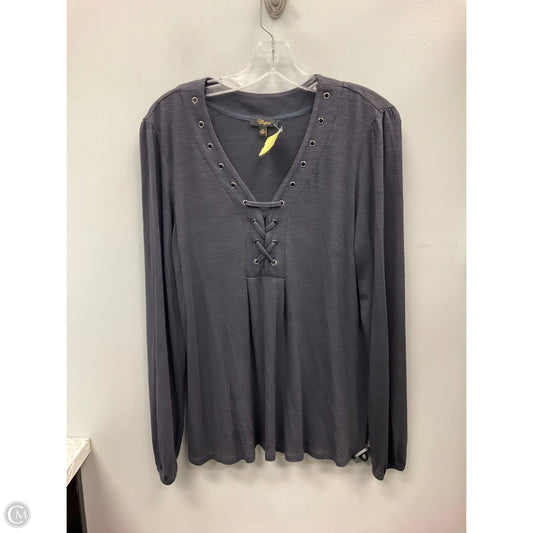 Top Long Sleeve By Cupio In Grey, Size: M