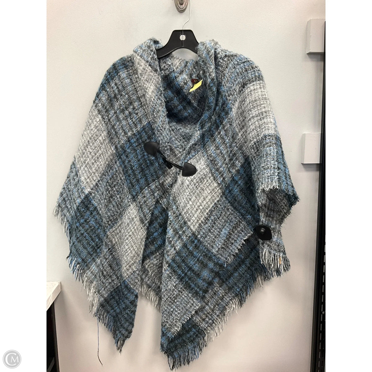 Poncho By Clothes Mentor In Blue, Size: Osfm