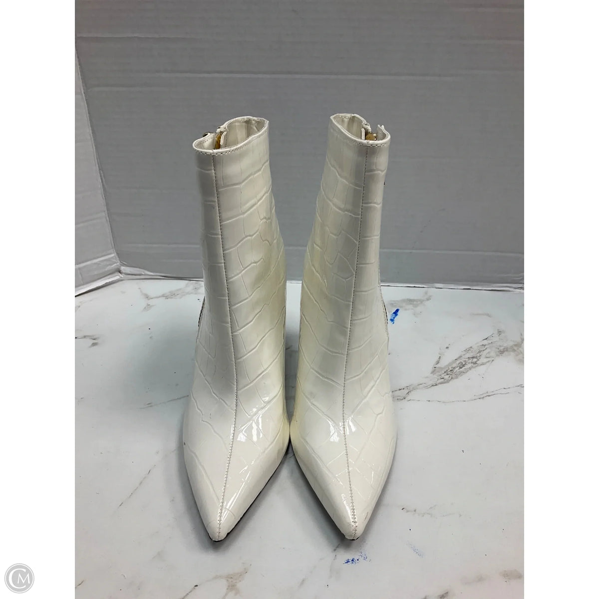 Boots Ankle Heels By Inc In White, Size: 6