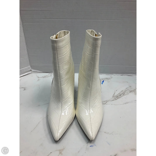 Boots Ankle Heels By Inc In White, Size: 6