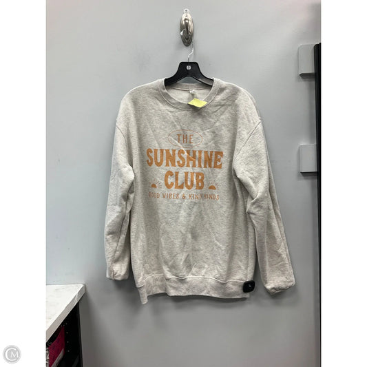 Sweatshirt Crewneck By Clothes Mentor In Grey, Size: M