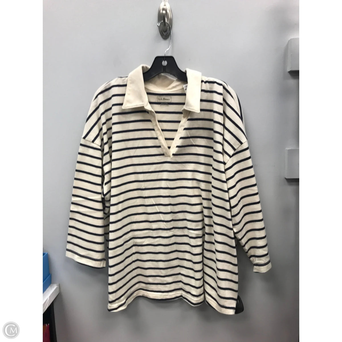 Top Long Sleeve By L.l. Bean In Striped Pattern, Size: 2x