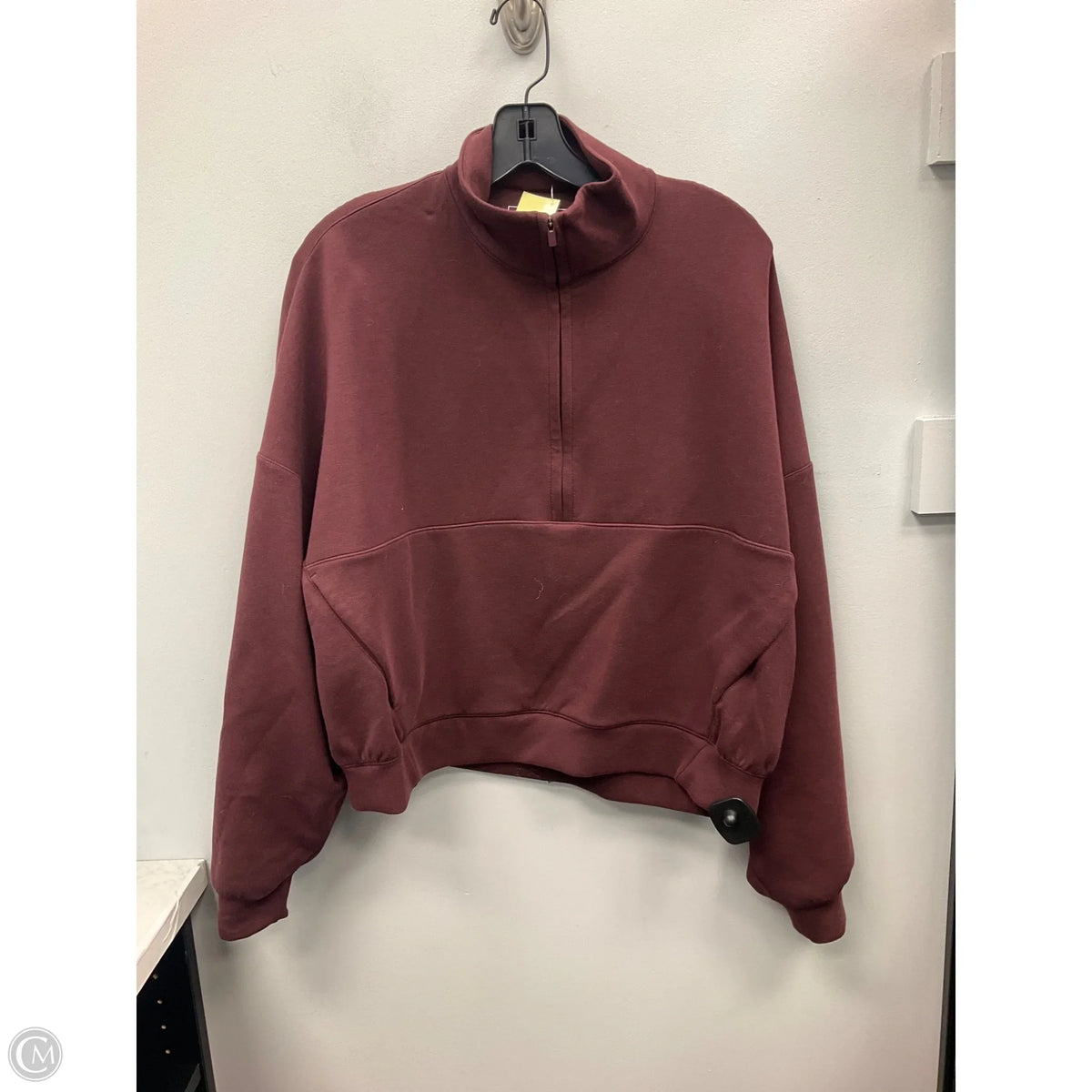 Athletic Sweatshirt Collar By Nike In Maroon, Size: M