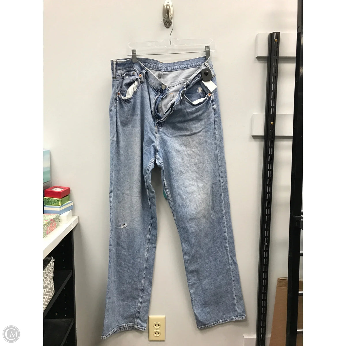 Jeans Wide Leg By Gap In Blue, Size: 16